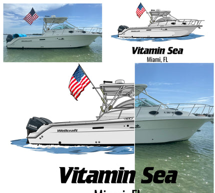 Custom Digital Boat Artwork