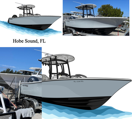 Custom Digital Boat Artwork