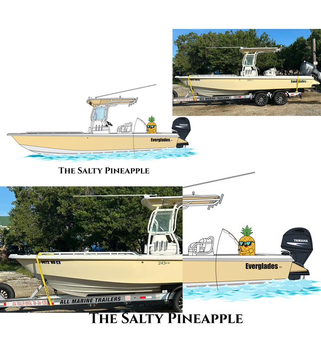 Custom Digital Boat Artwork