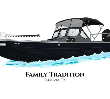 Custom Digital Boat Artwork