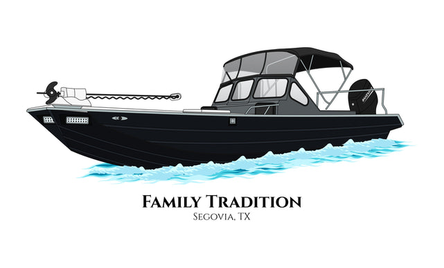 Custom Digital Boat Artwork
