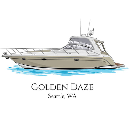 Custom Digital Boat Artwork